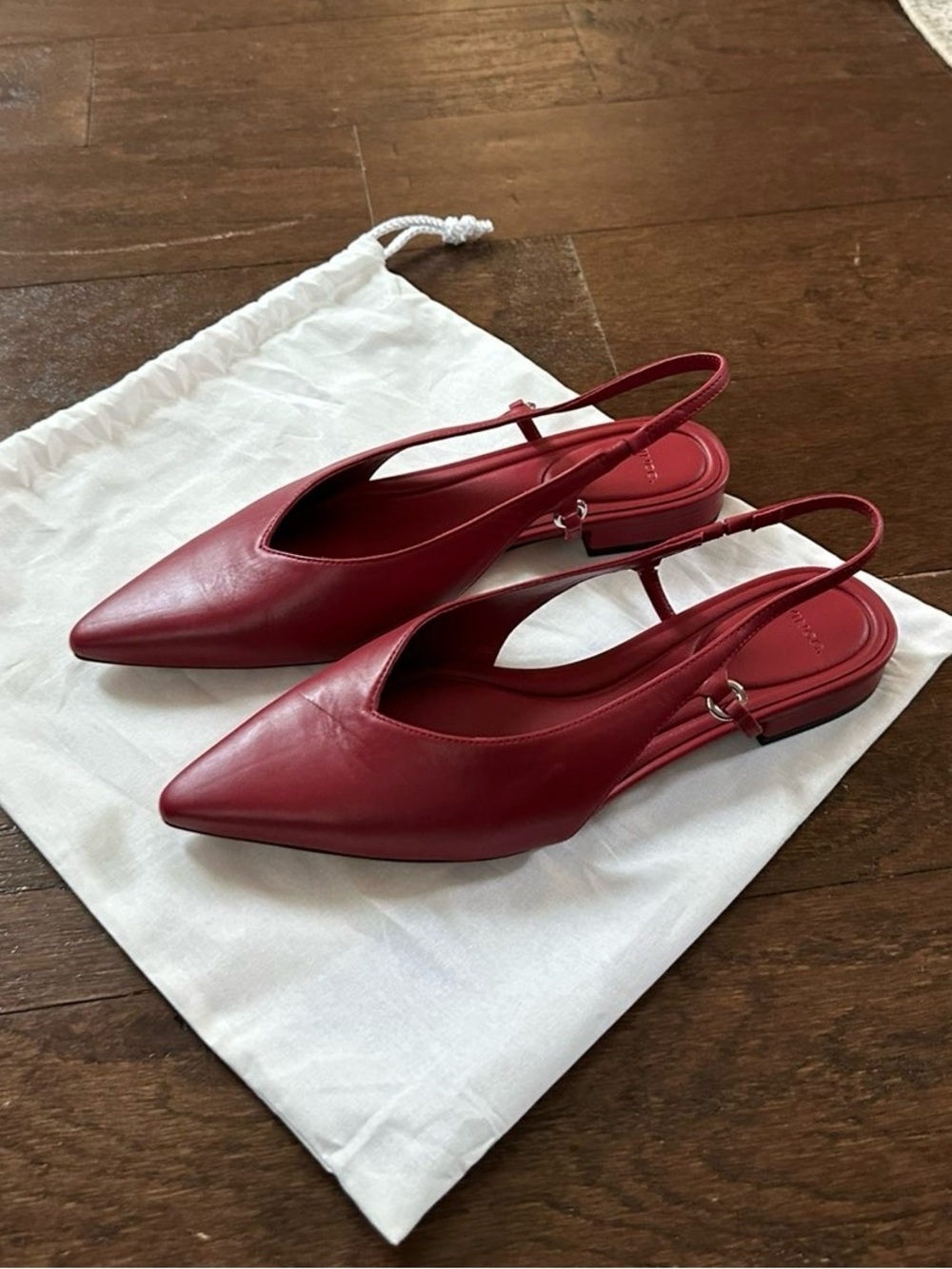 Vince Ines Slingback Pointed Toe Flat size 7.5-Red-New - Picture 3 of 9